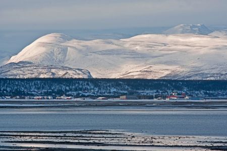 Panorama Blick auf norwegische Winterlandschaft